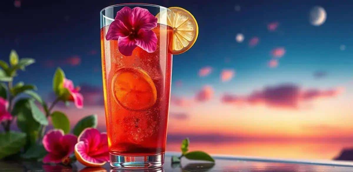 Champagne with Hibiscus Tea and Lemon Juice: A Refreshing Twist