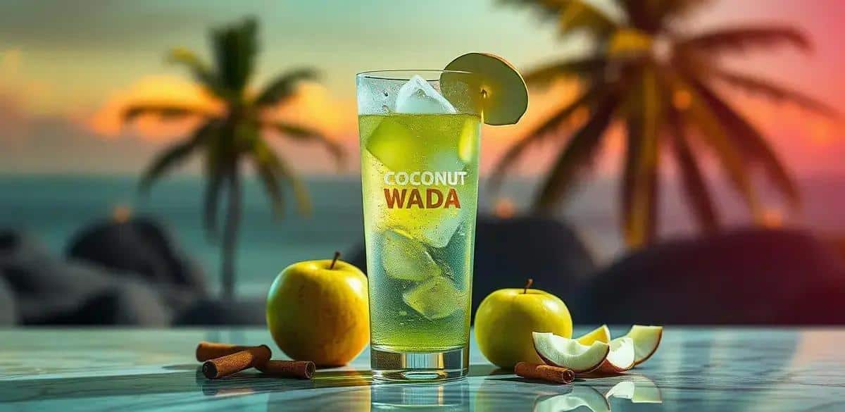 Coconut Water with Green Apple Soda and Cinnamon: A Refreshing Delight