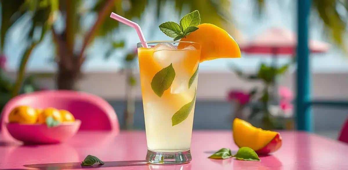 Coconut Water with Mango Juice and Basil: A Refreshing Summer Delight