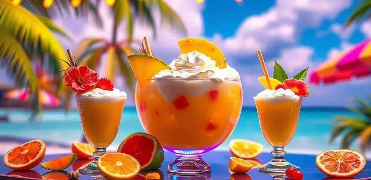 Creative Serving Ideas for Rum Punch with Pineapple Foam