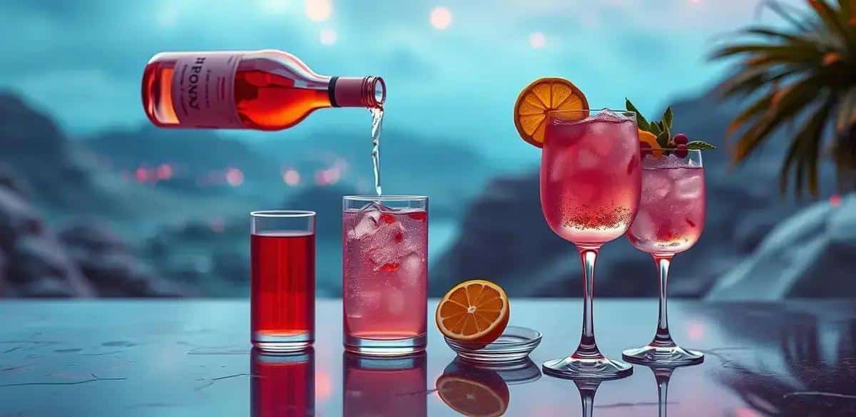 Detailed Preparation Steps for Rosé Wine with Sicilian Lemon Soda