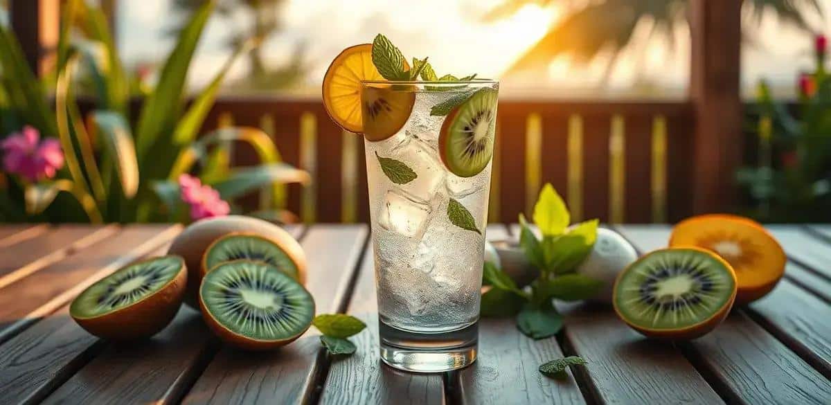 Gin and Tonic with Kiwi: Green and Flavorful!