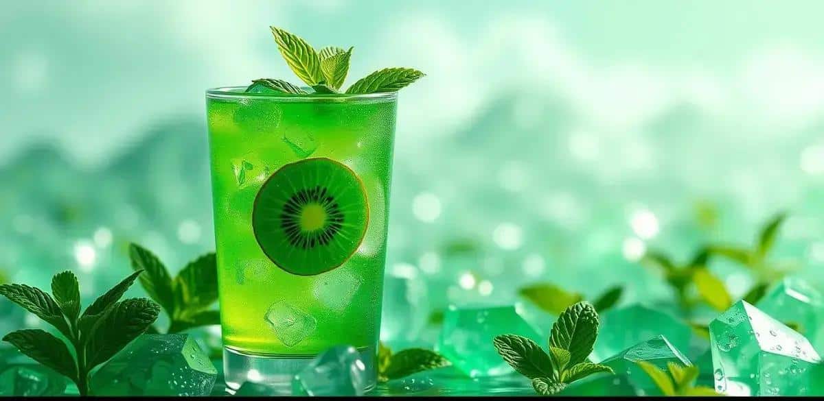 Green Drink with Kiwi Soda and Mint: Refreshing Drinks for Summer