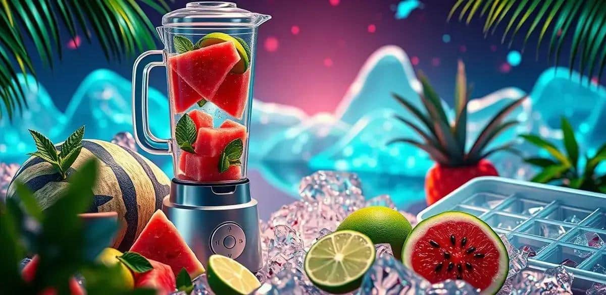 How to Make Tropical Ice with Watermelon and Mint