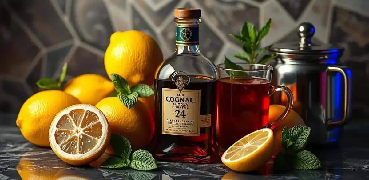 Ingredients for Cognac with Black Tea and Sicilian Lemon