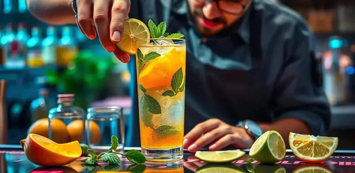 Mixology Tips with Ice, Mango, and Mint Liqueur