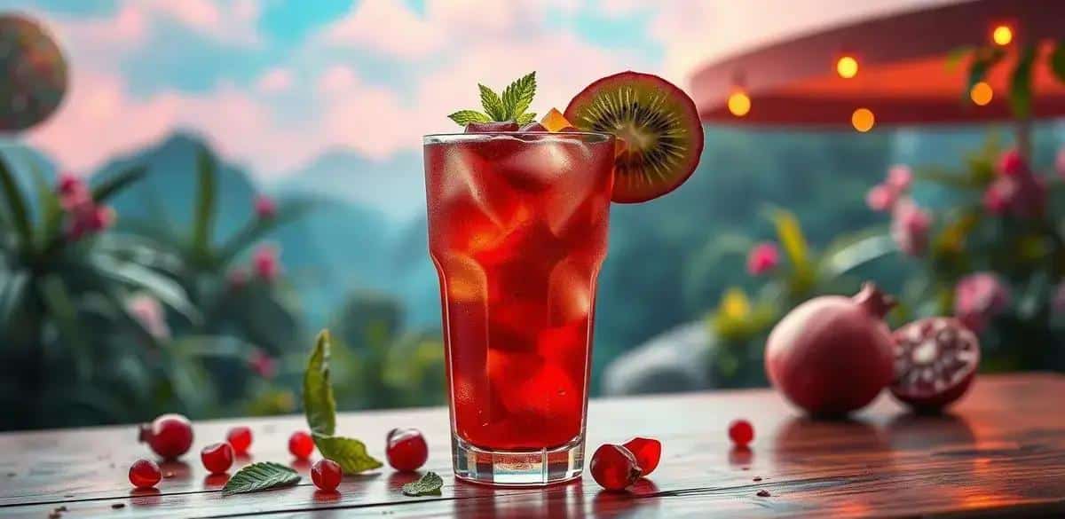 Pomegranate and Kiwi Drink: Hmmm, What a Delight!