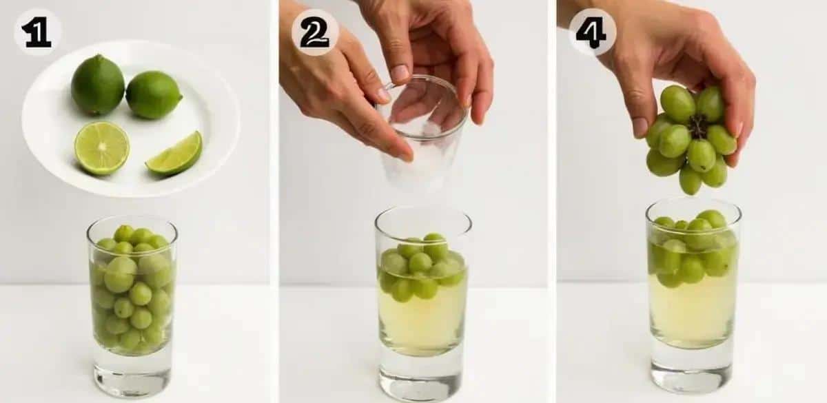 Preparation Method for Green Grape Caipirinha