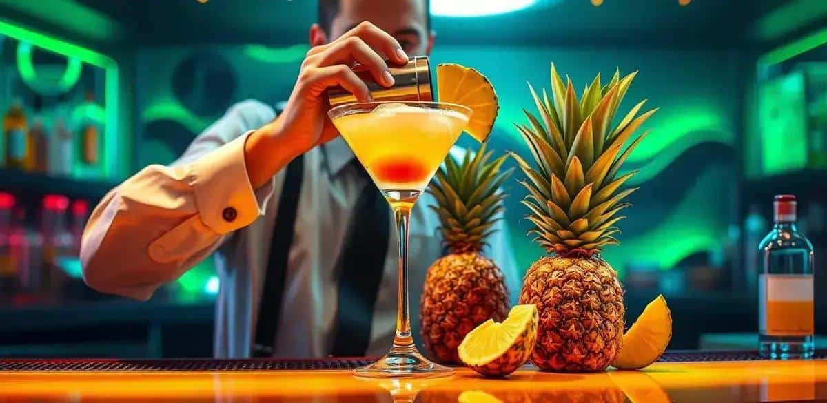 Preparation Method for Pineapple Martini