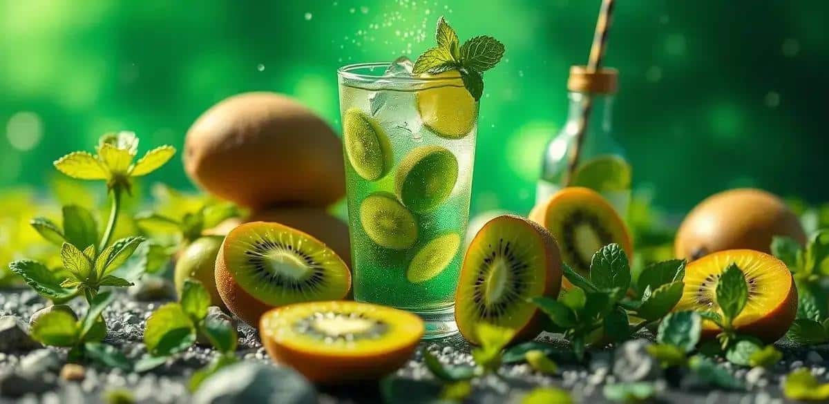 Recipe Curiosities: Green Drink with Kiwi Soda and Mint