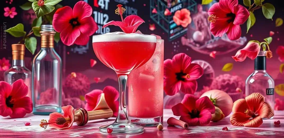 Recipe Curiosities of Hibiscus Foam Tequila Sour