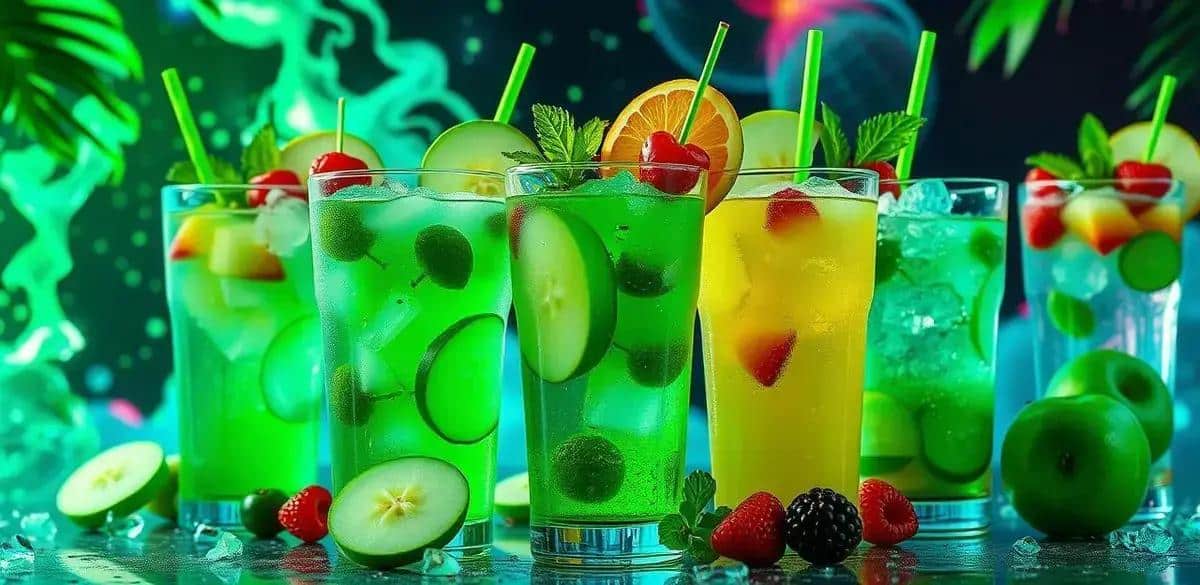 Recipe Curiosities: Variations on Energy Drink with Green Apple Syrup