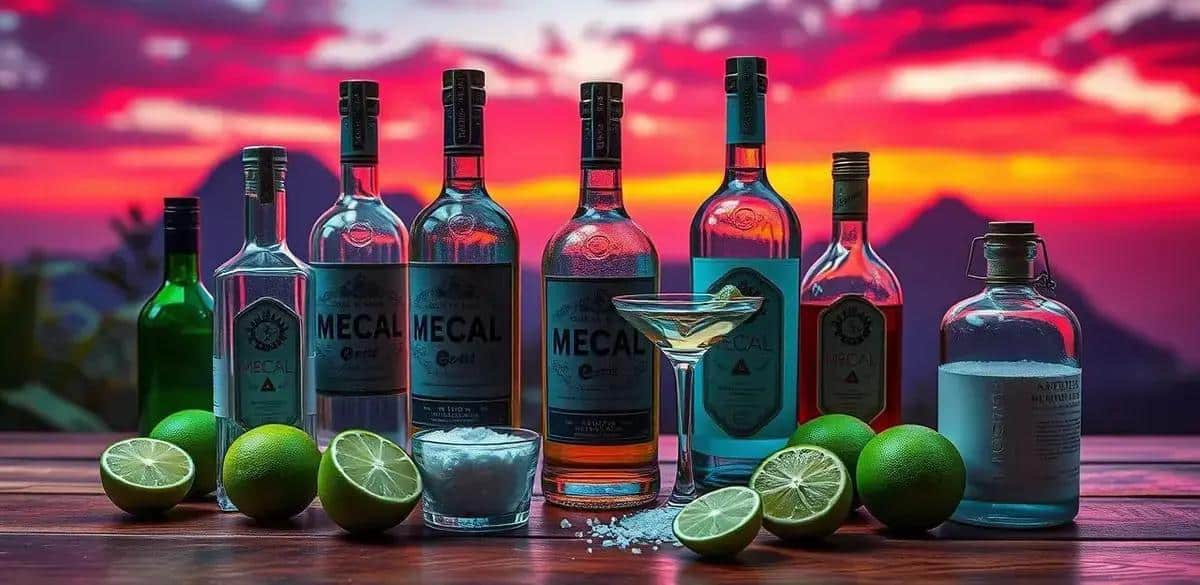 Recipe Ingredients for a Classic Mezcal Cocktail