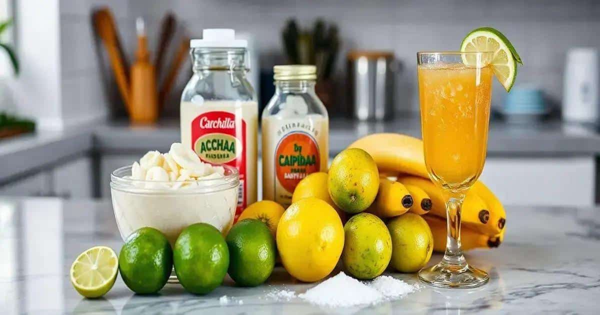 Recipe Ingredients for Açaí and Banana Caipirinha