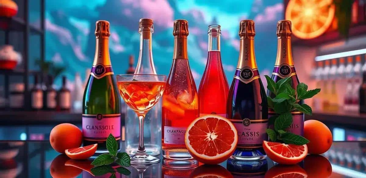 Recipe Ingredients for Champagne with Cassis Liqueur and Orange