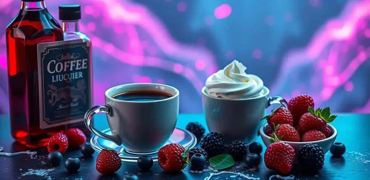 Recipe Ingredients for Coffee with Red Berry Liqueur and Whipped Cream