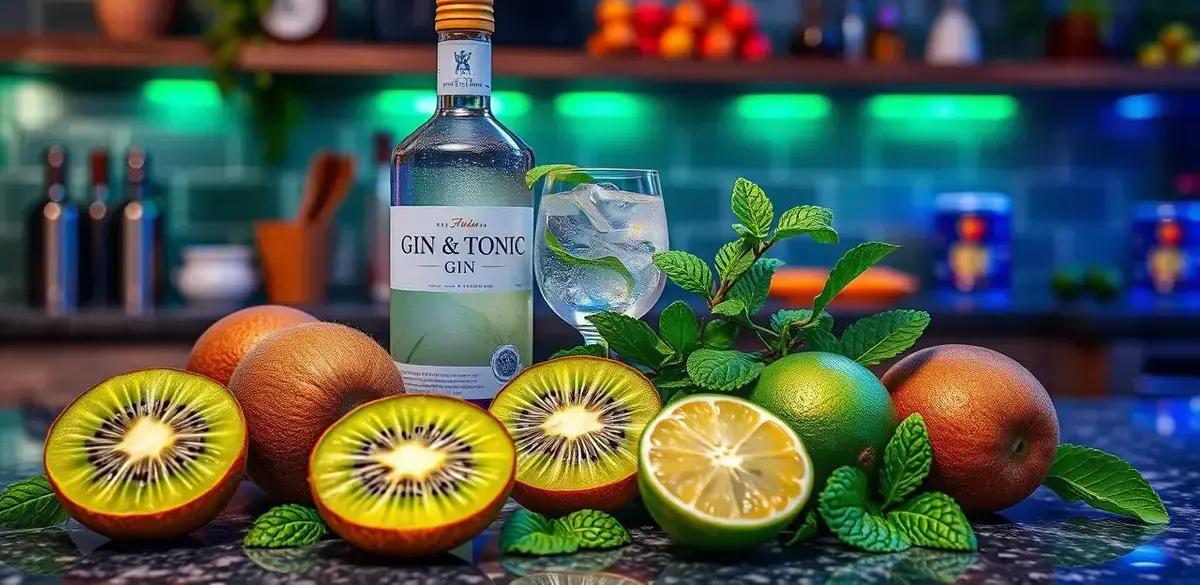 Recipe Ingredients for Gin and Tonic with Kiwi