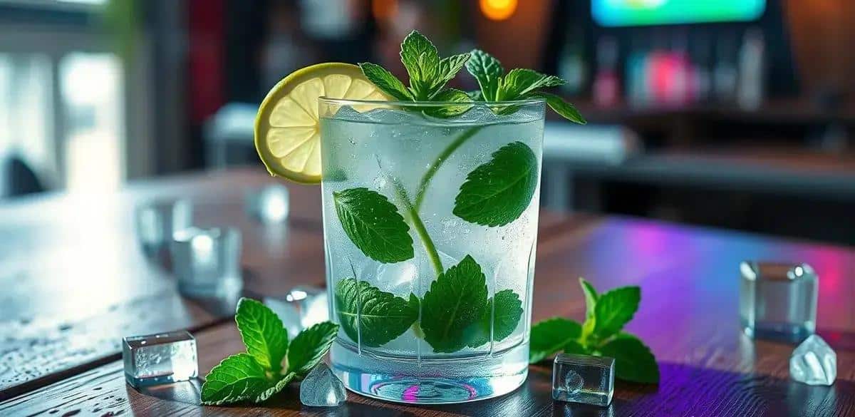 Recipe Ingredients for Gin and Tonic with Mint Liqueur