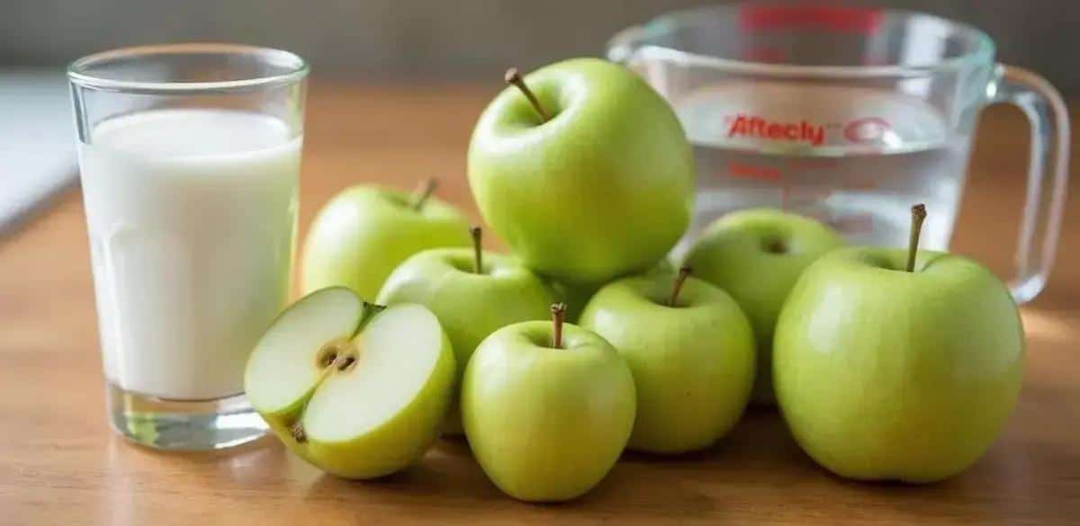 Recipe Ingredients for Green Apple Drink with Condensed Milk