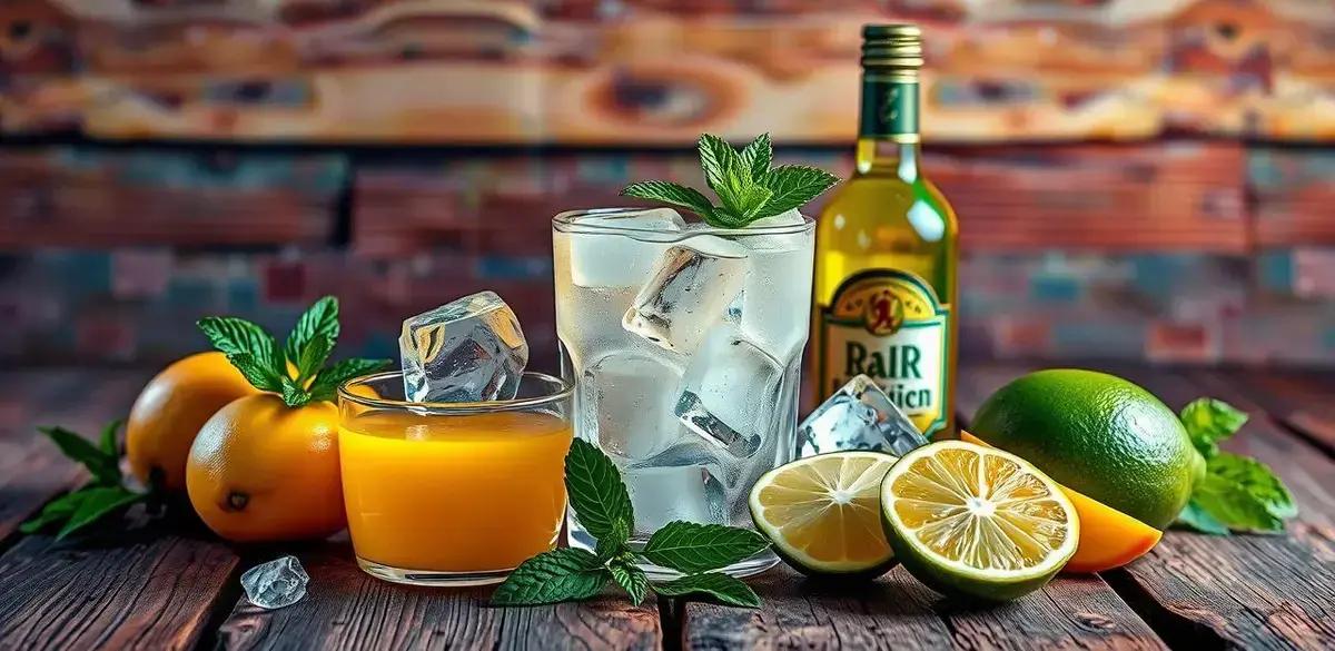 Recipe Ingredients for Ice with Mango and Mint Liqueur