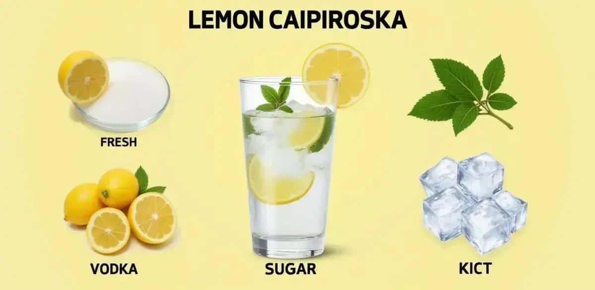 Recipe Ingredients for Lemon Caipiroska