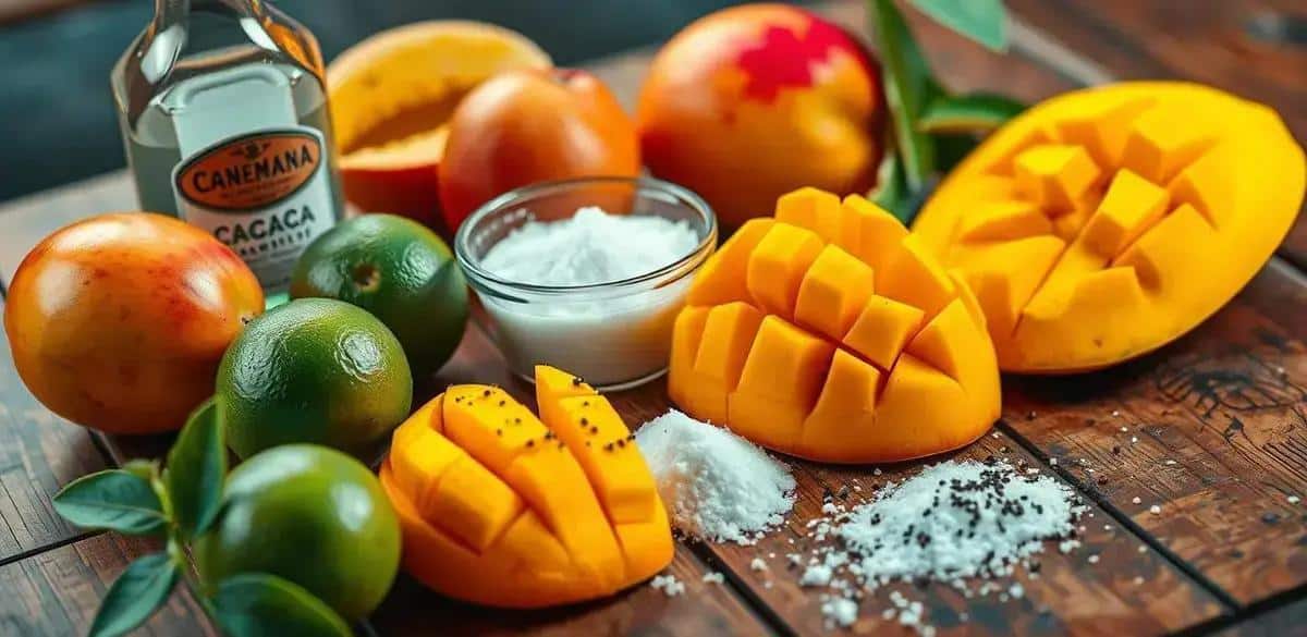 Recipe Ingredients for Mango Caipirinha with Black Pepper