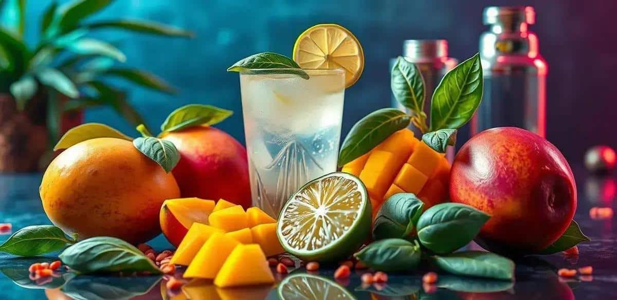 Recipe Ingredients for Martini with Mango Juice and Basil