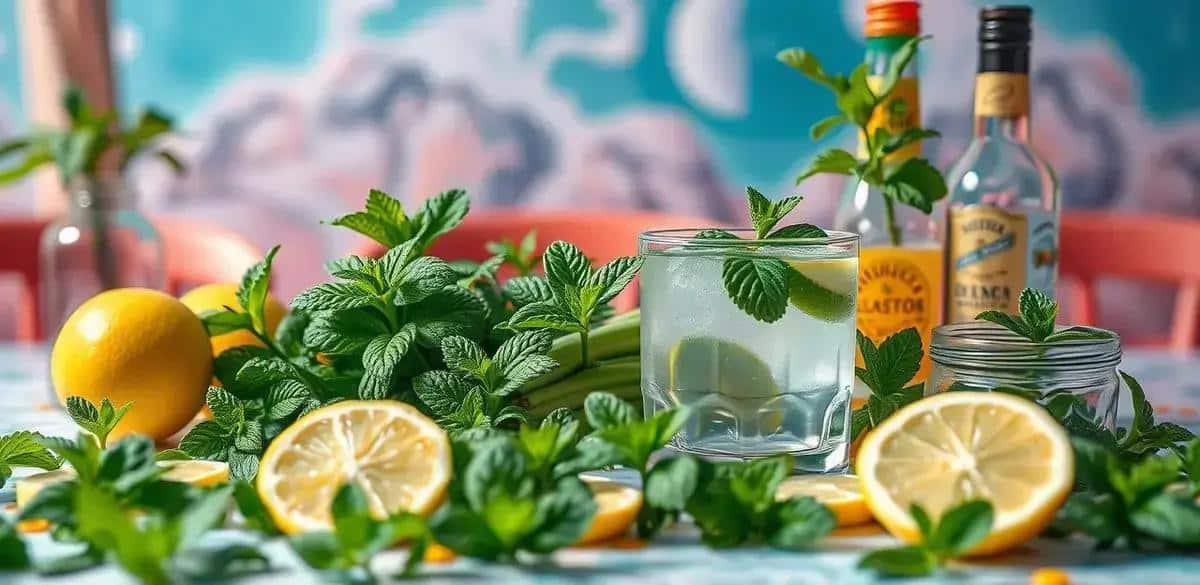 Recipe Ingredients for Mint Liqueur Drink