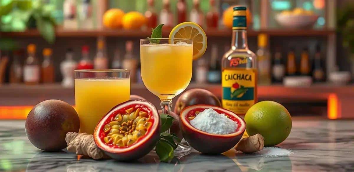 Recipe Ingredients for Passion Fruit Caipirinha with Ginger