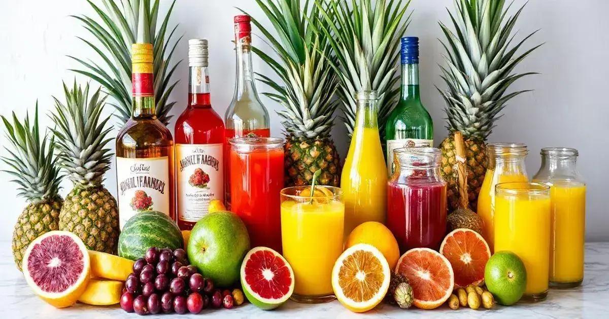 Recipe Ingredients for Rum Punch with Tropical Fruits