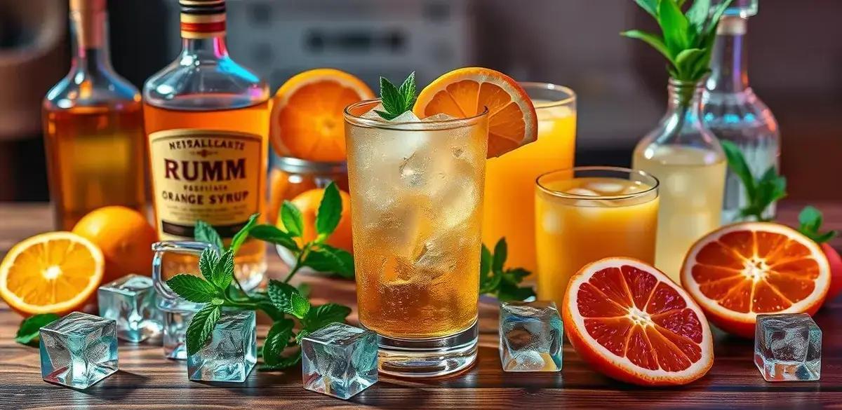 Recipe Ingredients for Rum with Orange Juice and Ginger