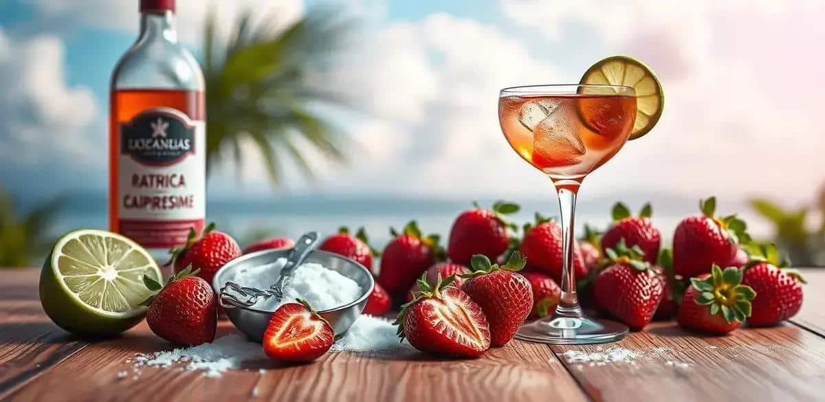 Recipe Ingredients for Strawberry Caipiríssima