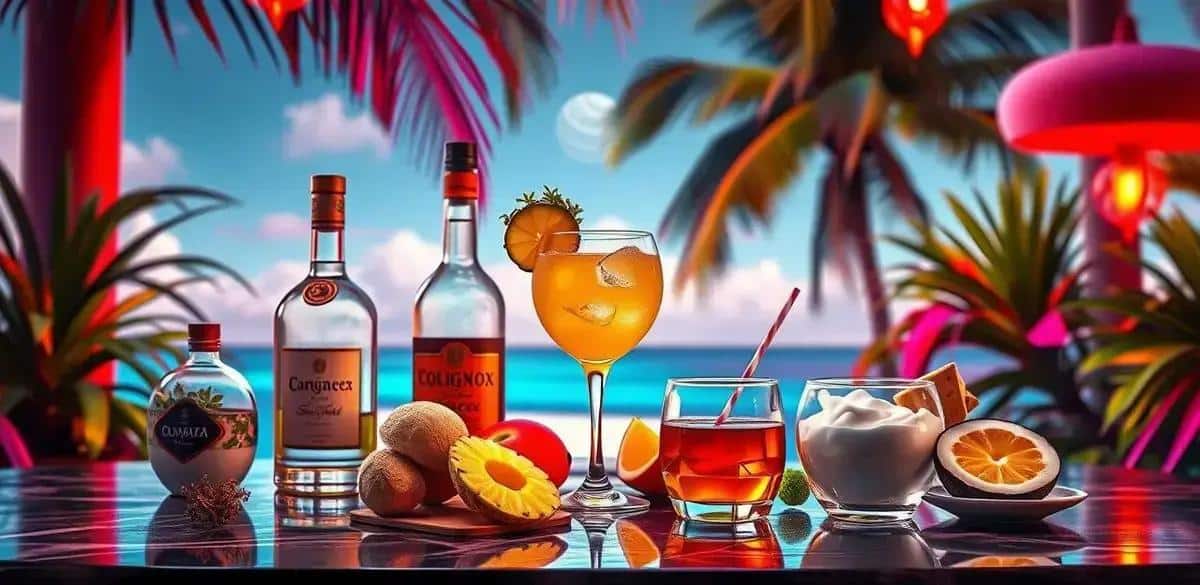 Recipe Ingredients for Tropical Cognac with Pineapple and Coconut