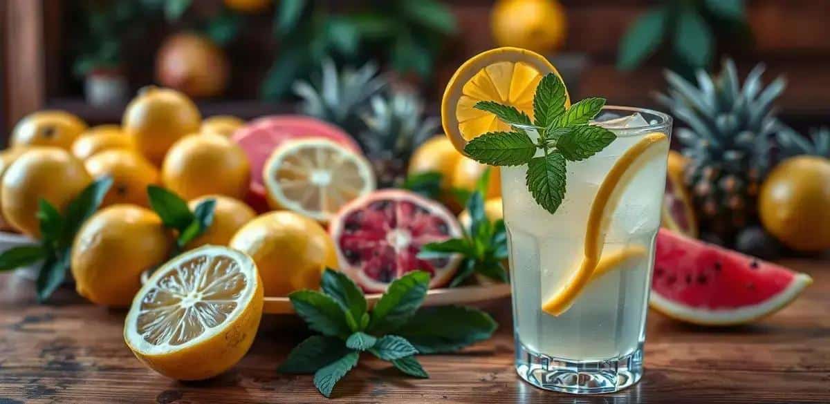 Recipe Ingredients for Tropical Lemonade with Mint