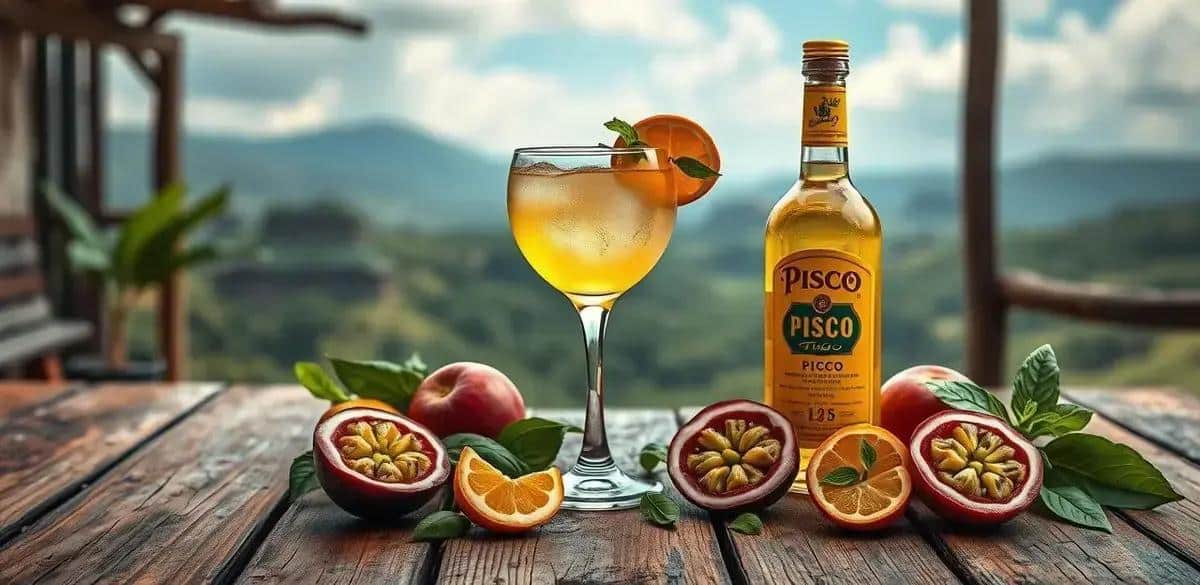 Recipe Ingredients for Tropical Pisco with Passion Fruit and Basil