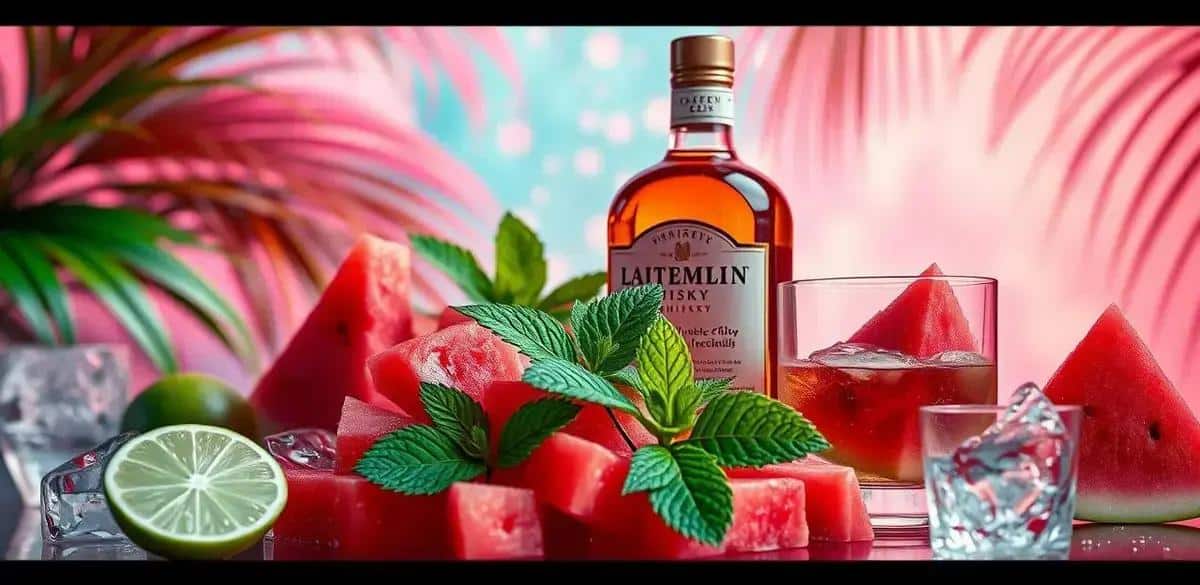 Recipe Ingredients for Tropical Whisky with Watermelon and Mint