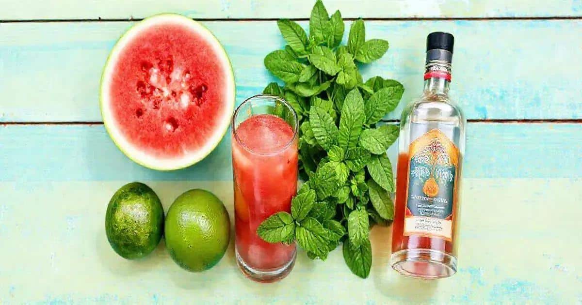 Recipe Ingredients for Watermelon Mojito with White Rum