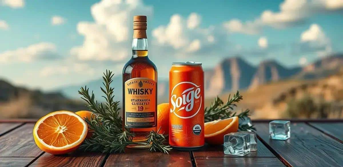 Recipe Ingredients for Whisky with Orange Soda and Rosemary