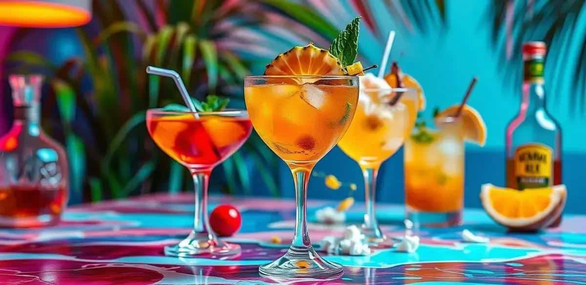 Refreshing Garnishes for Tropical Cognac Cocktails