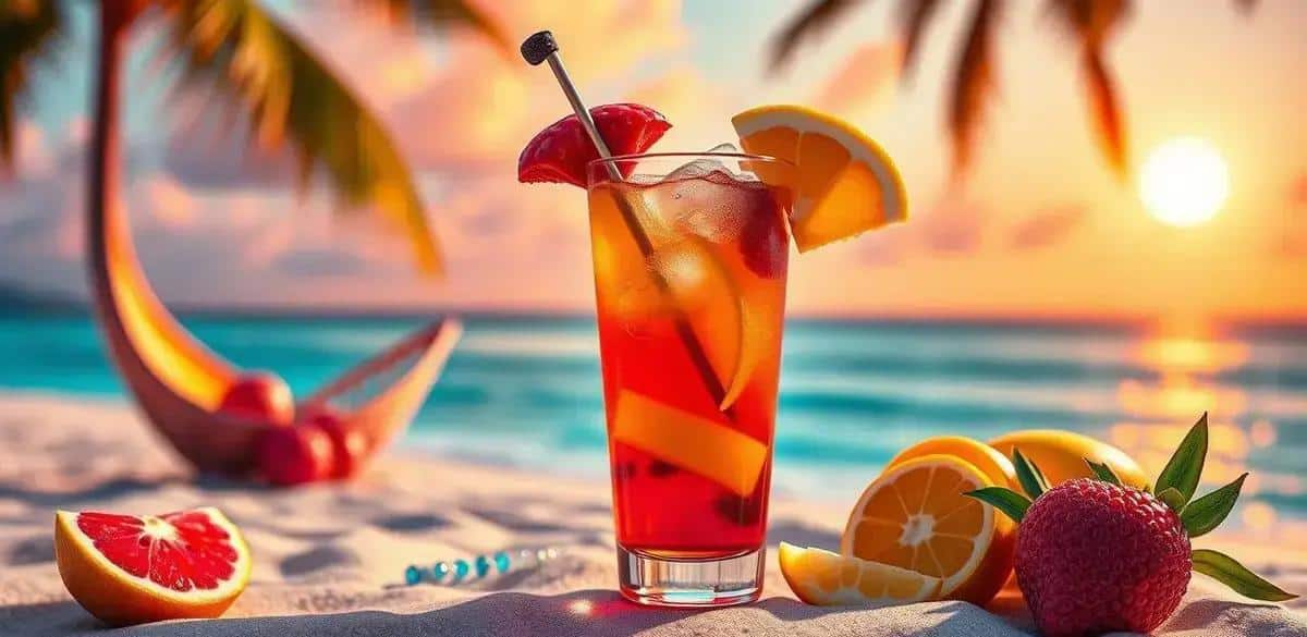 Rum Punch with Tropical Fruits: A Refreshing Tropical Escape