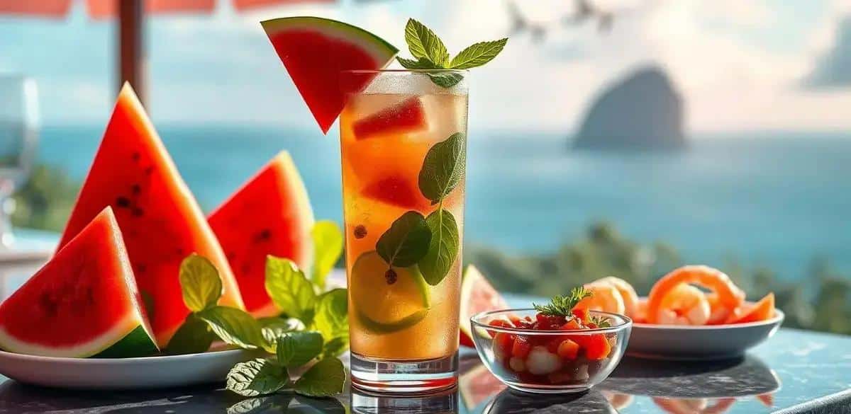 Serving Suggestions for Mojito with Watermelon and Basil