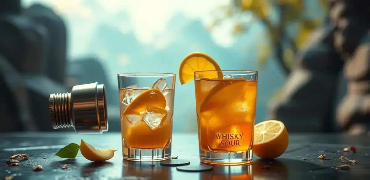 The Preparation Method for Whisky Sour with Apple Syrup