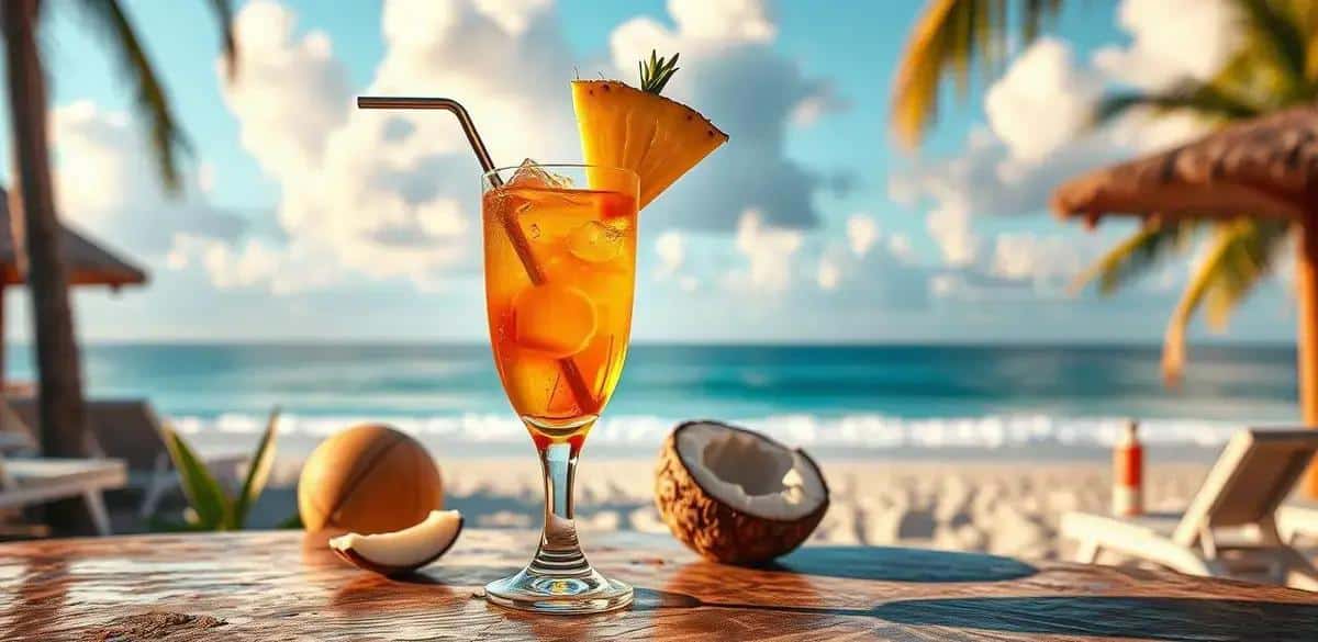 Tropical Cognac with Pineapple and Coconut: A Paradise in a Glass