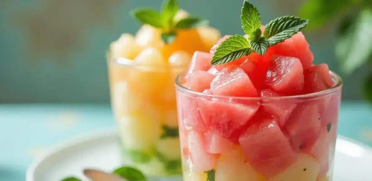 Tropical Ice with Watermelon and Mint: Refreshing Summer Treat